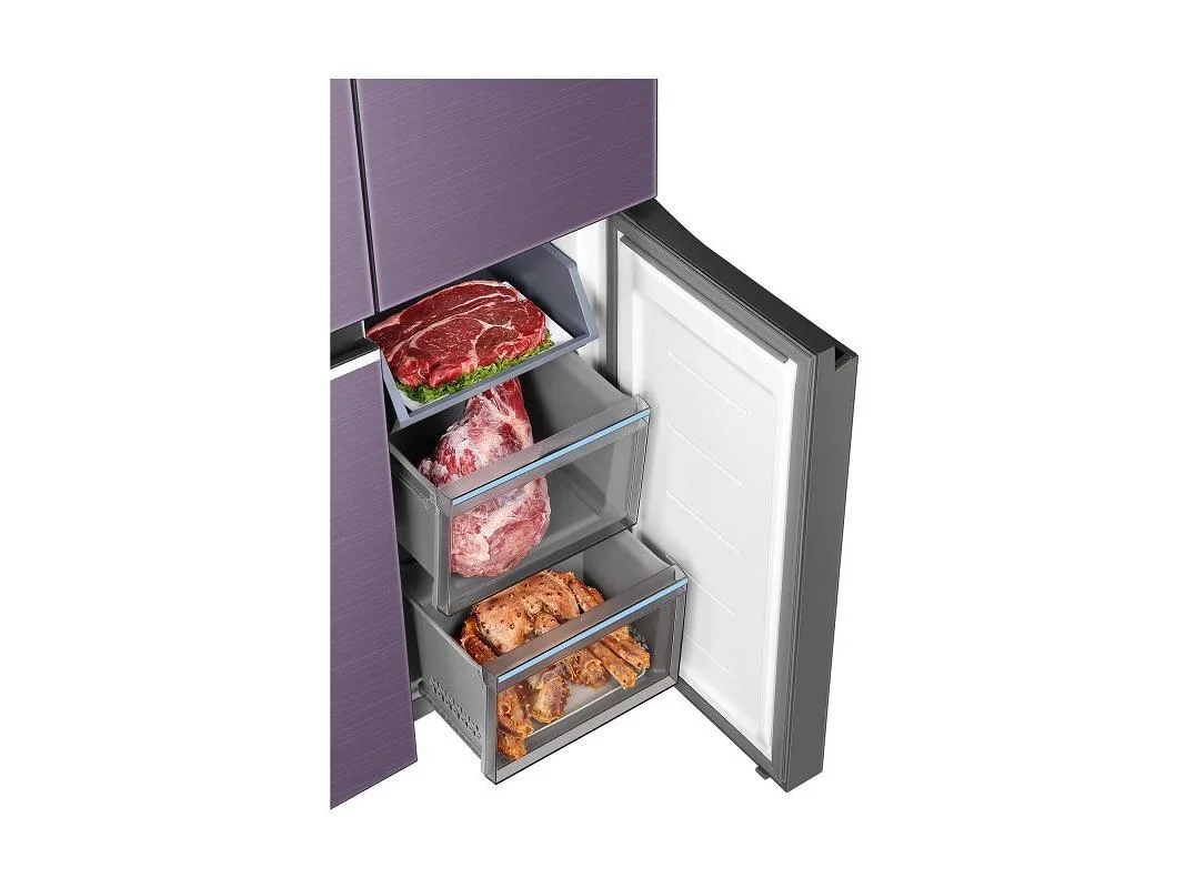 Small Power Household Bcd-629wdgg Refrigerator, Multi-Function Double Door Smart Refrigerator