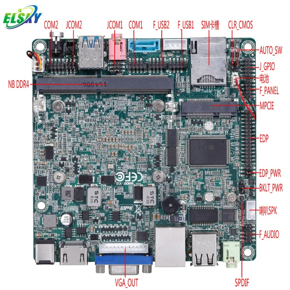 Wholesale/Supplierr M. 2 Nvme (PCIE) Signal Intel HD-Graphics Nano-Itx Motherboard