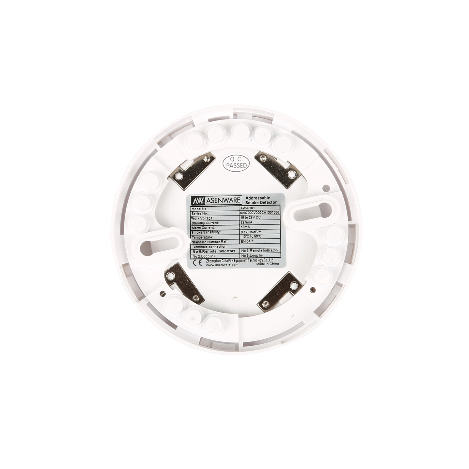 precio de fábrica 2 Cable Sensor de Humo Fotoeléctrico convencionales para el panel de alarma de incendios