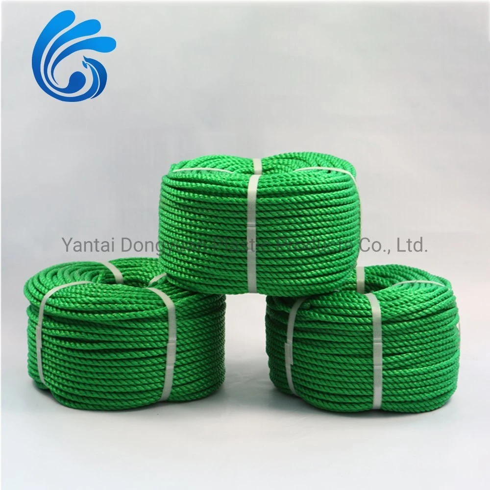 PP Rope PE Rope Twisted with 3 or 4 Strands for Fishing or Marine Use