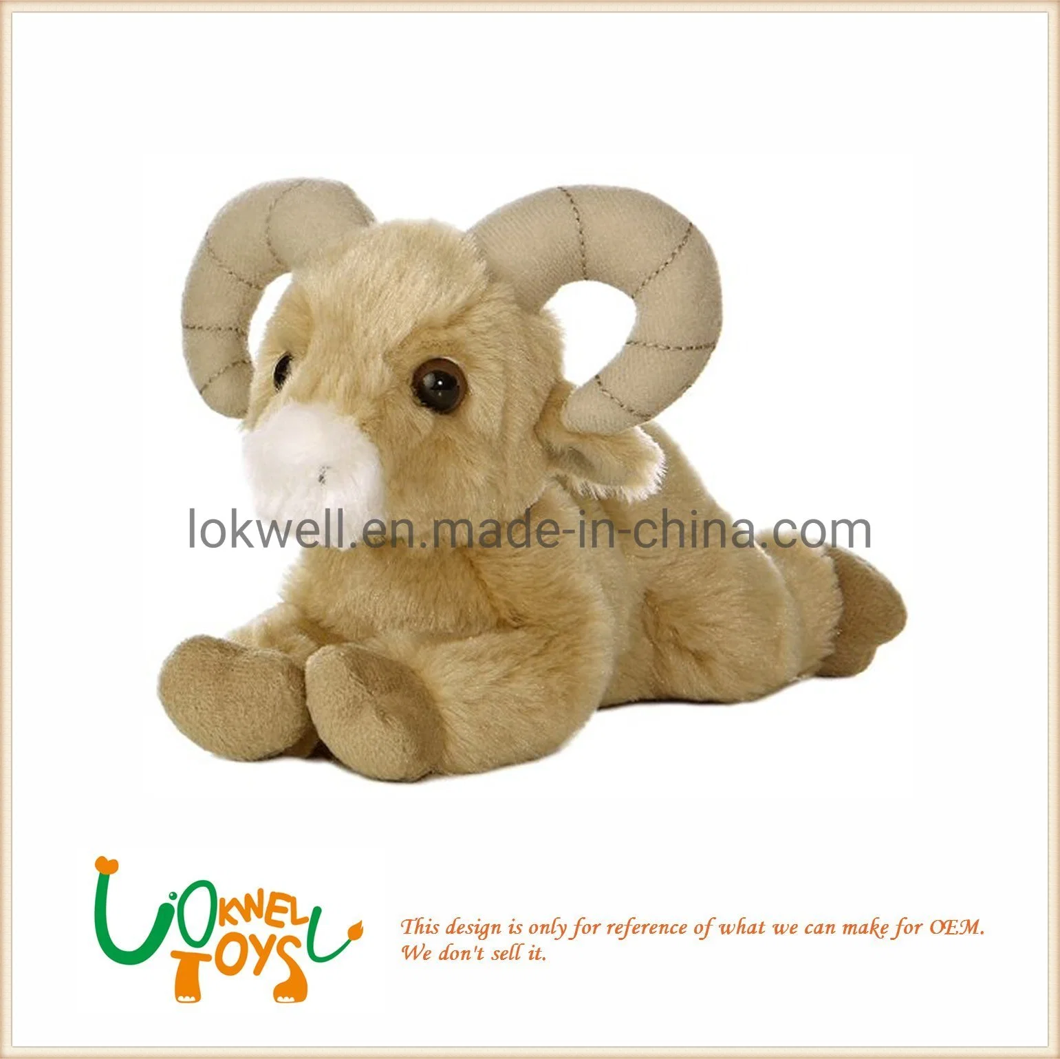 Fashionable Plush Stuffed Sheep Toys Soft Animal Toys with Ribbon