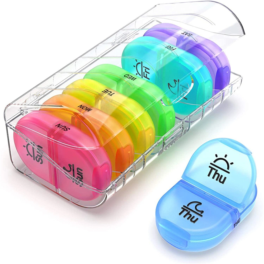 Various Colorful Medical Products Promotion Gift Storage Box 7 Day Pill Box