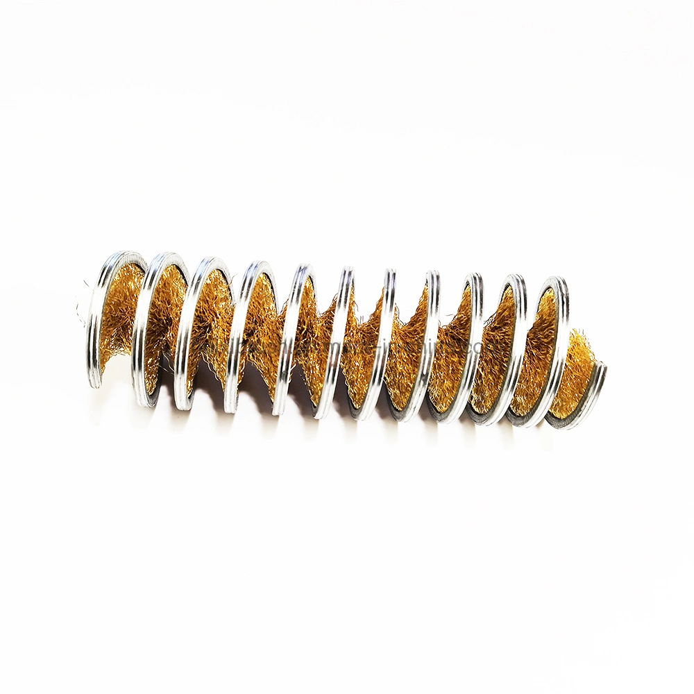 Brass Coated Steel Spiral Brushes for Wire Descaling