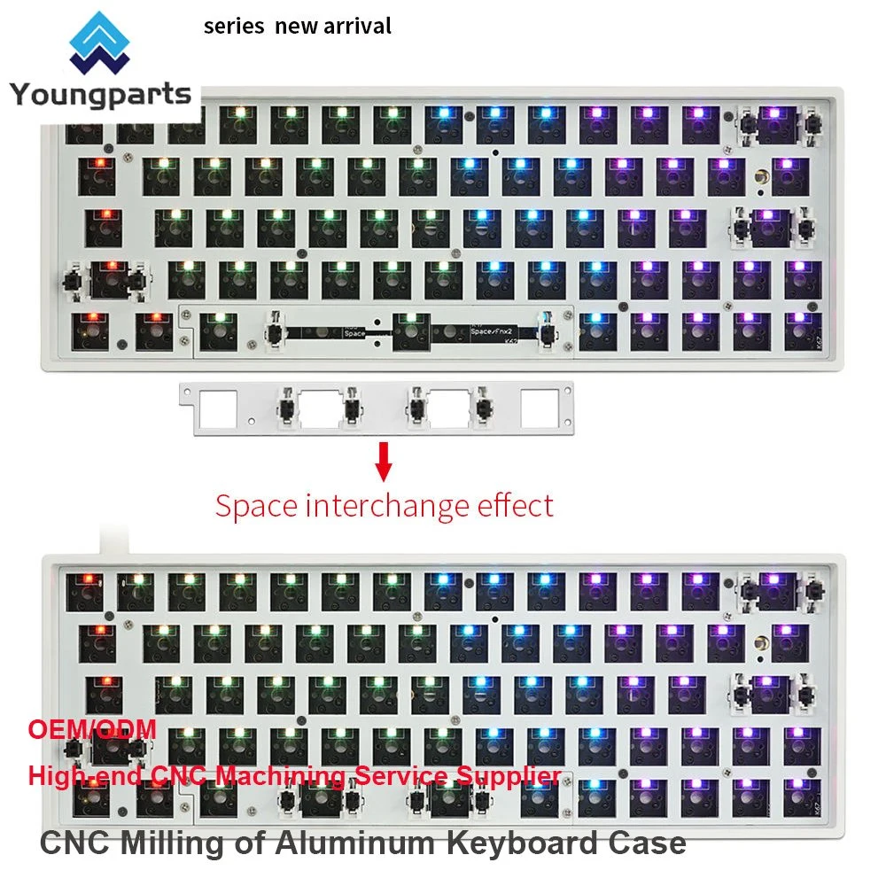 Upgrade Your Keyboard with OEM Custom CNC Machining Sandblasted Aluminum Alloy Keyboard Case