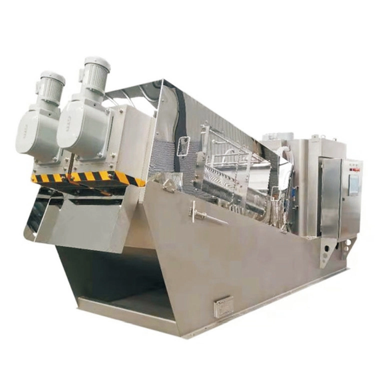 Screw Press Sludge Dewatering System for Slaughter Waste Water Treatment