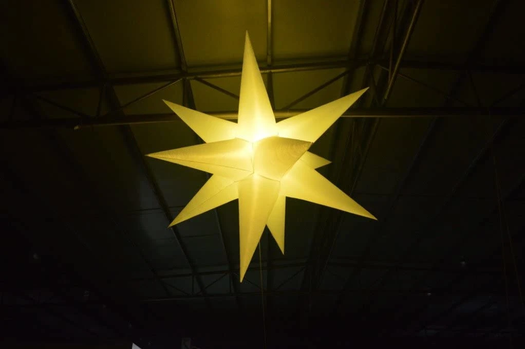 Boyi Party Event Decoration LED Changeable Hanging Inflatable Star