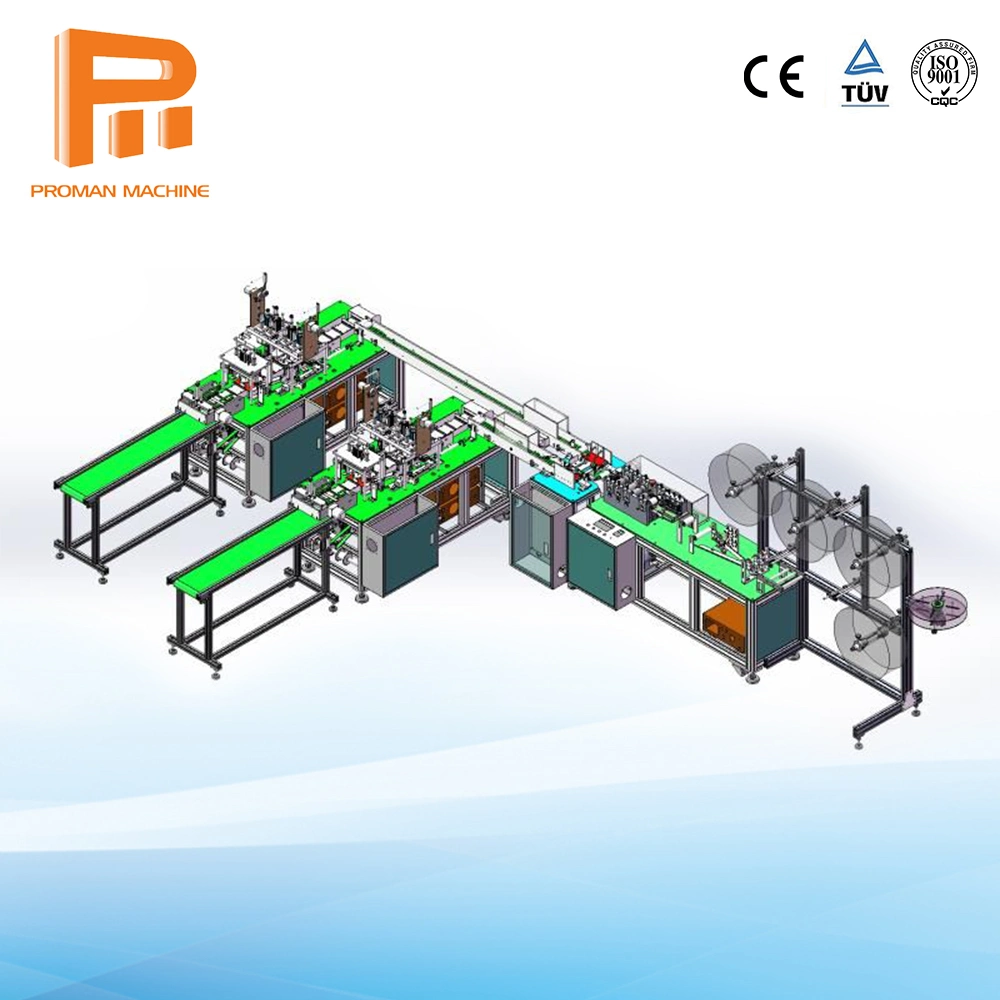 Piso totalmente automática con el médico/máscara quirúrgica la máscara de médico que hace la máquina