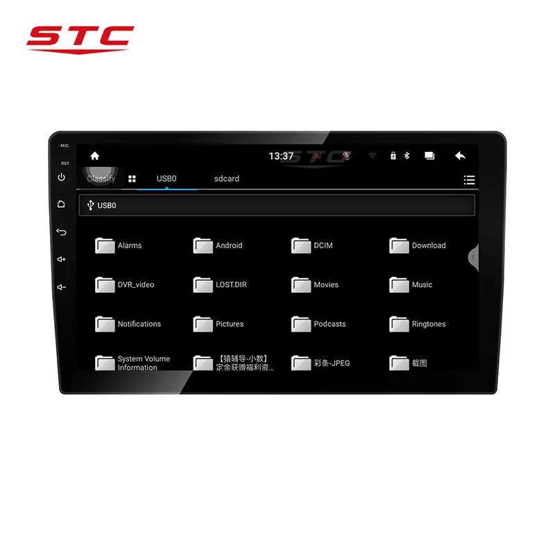 Qled/Blue-Ray 1024*600 Android 11 Car Video Recorder 9''/10'' Head Unit 1 DIN Android Touch Screen Car DVD Player