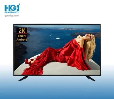 Pantalla plana LCD LED de color negro de uso doméstico de la televisión inteligente Android TV HGT-42