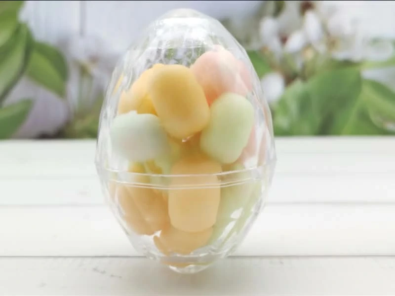 Easter Plastic Colorful Transparent Gifts PS Crafts Easter Egg Packing Candy Box