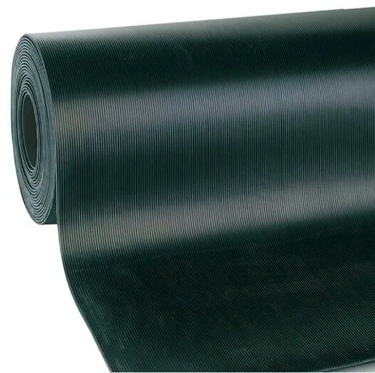 High quality/High cost performance Fine Ribbed Industrial Rubber Floor Sheet/Mat