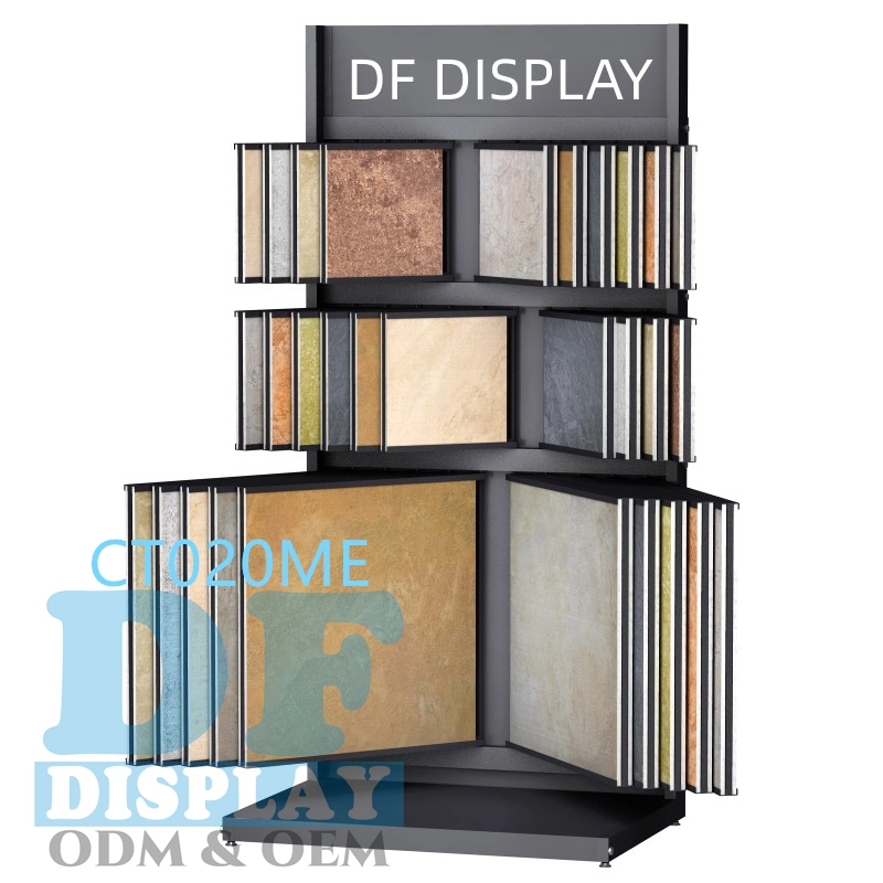 Stone Sample Board Display Tile Display Rack Ceramic Panel Stand Wood Ceramics Tiles Display Stand Horizontal Stone Tile Showroom Display Stand