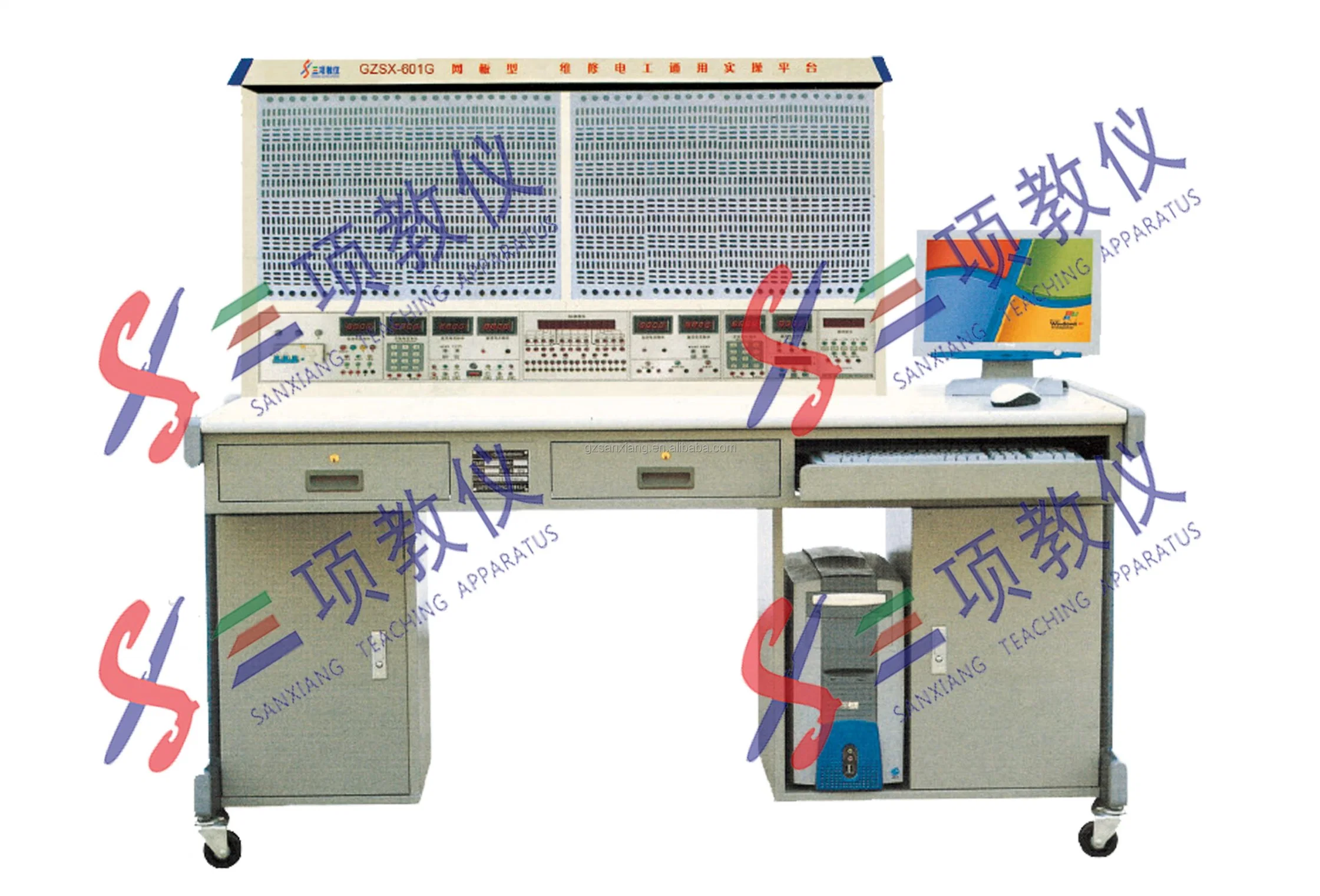 Los instrumentos electrónicos Sanxiangteaching eléctrico de Máquina Herramienta de Formación de mantenimiento de equipo de examen de la mecatrónica para la simulación del circuito