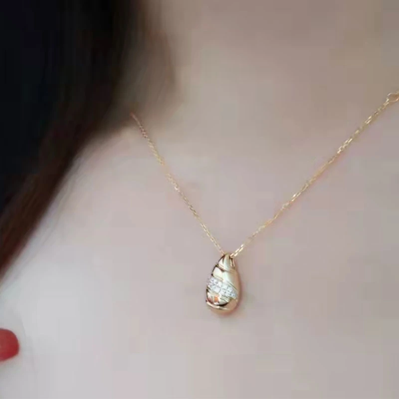 Customized Jewelry Gold Round Hpht Lab Grown Diamond Chain Necklace