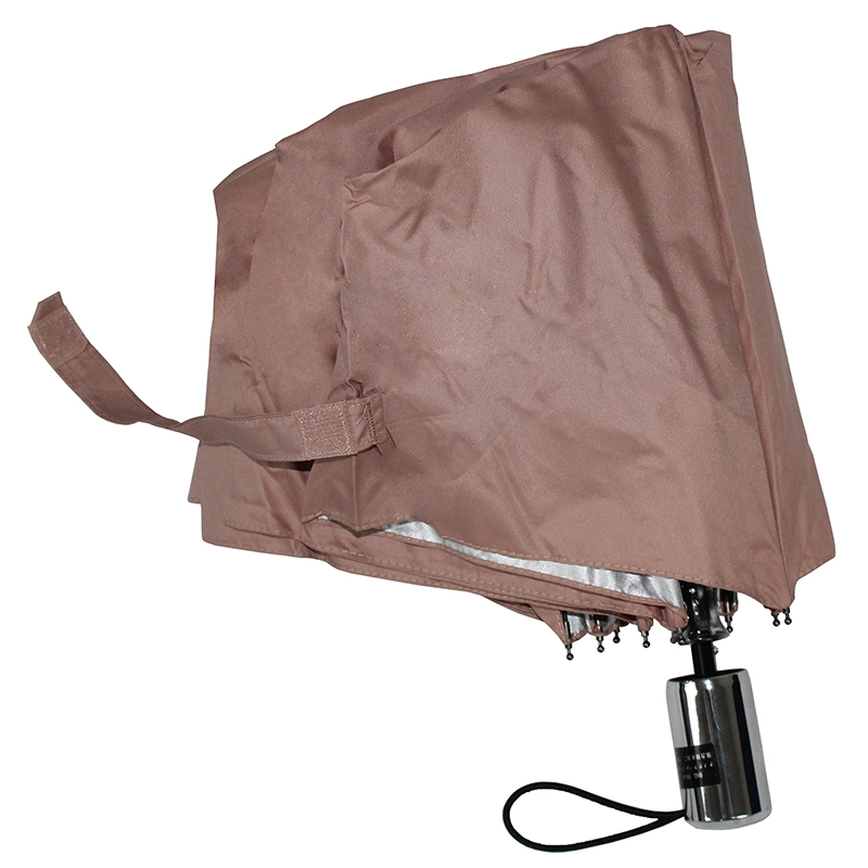 Brown quality Sun & Rain Anti-UV Folding Umbrella/ Promotional Gift for Man