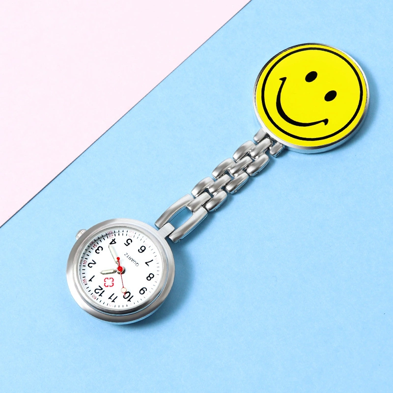 Nurse's Watch Wholesale/Supplier Medical and Nursing Use Pocket Watch Chest Watch Love Smiley Clip Luminous Exam Pocket Watch