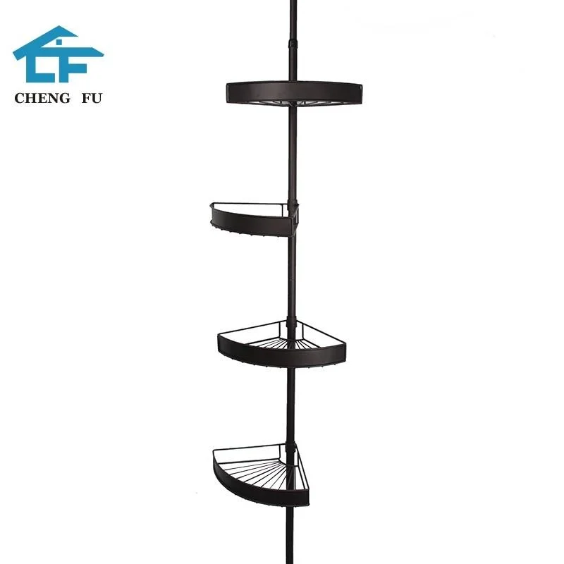 Chuveiro de tensão hardware Caddy / Banheira / banheiro / cozinha / conjunto de chuveiro / toliet Acessórios Canto Ferro arame Prateleira