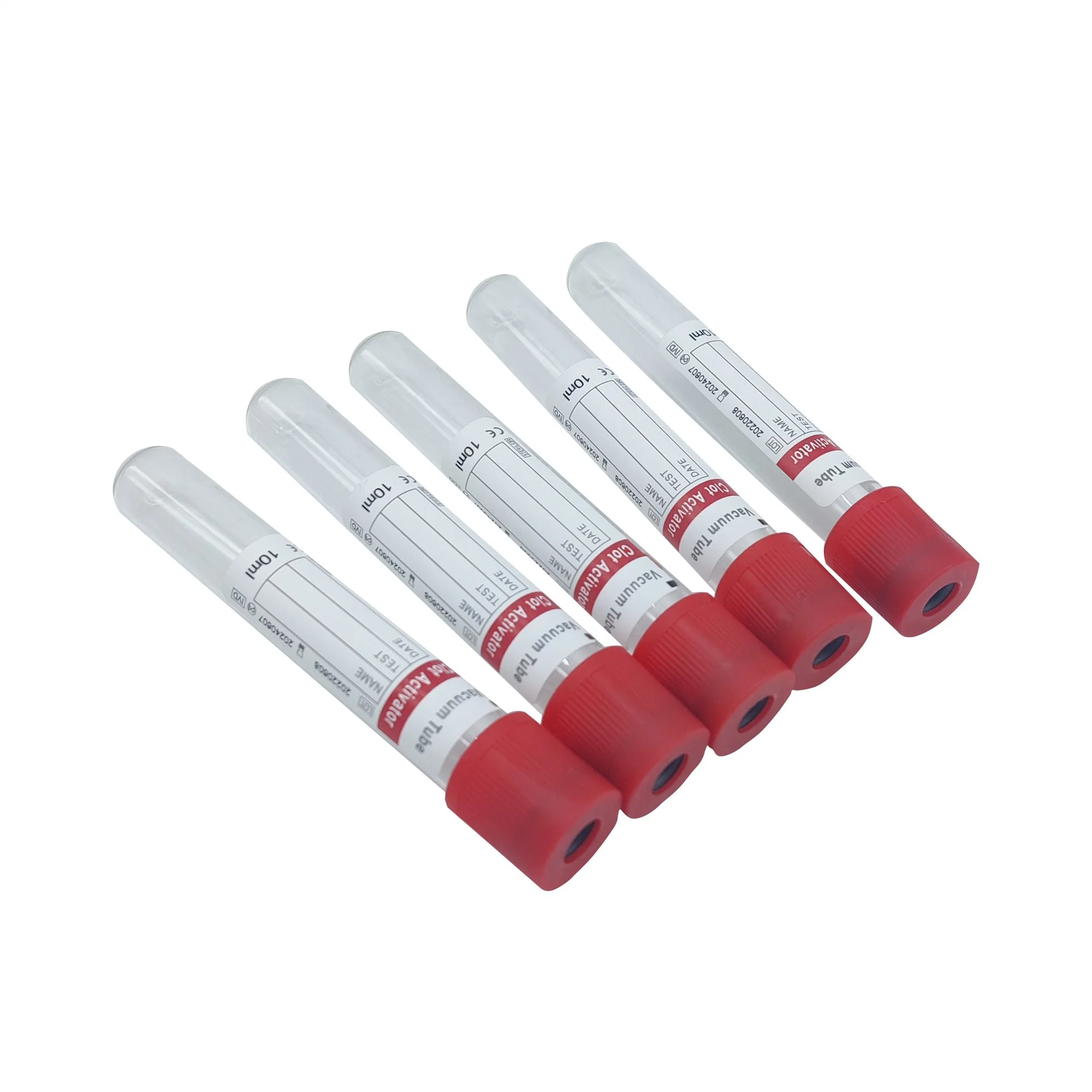 Babio Disposable Medical Pet Plain Red Cap تفريغ الدم جمع الأنبوب