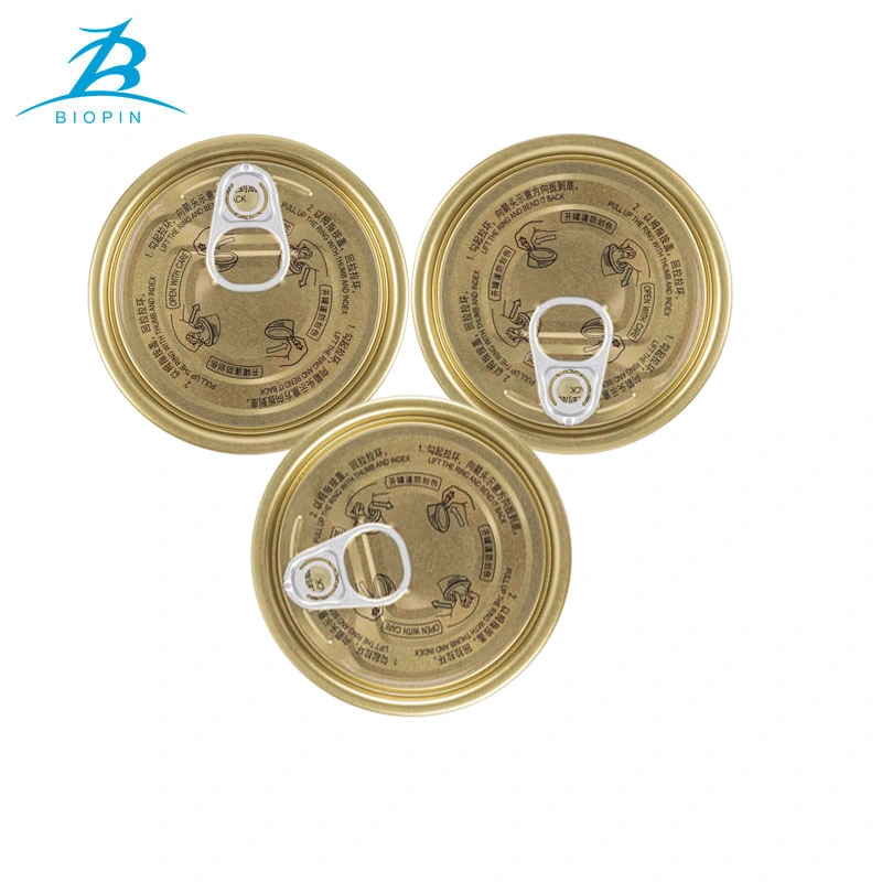 Dia 73mm 300#Tinplate Easy Open Lid Tin Can Cover for Sealing Canned Tuna Fish