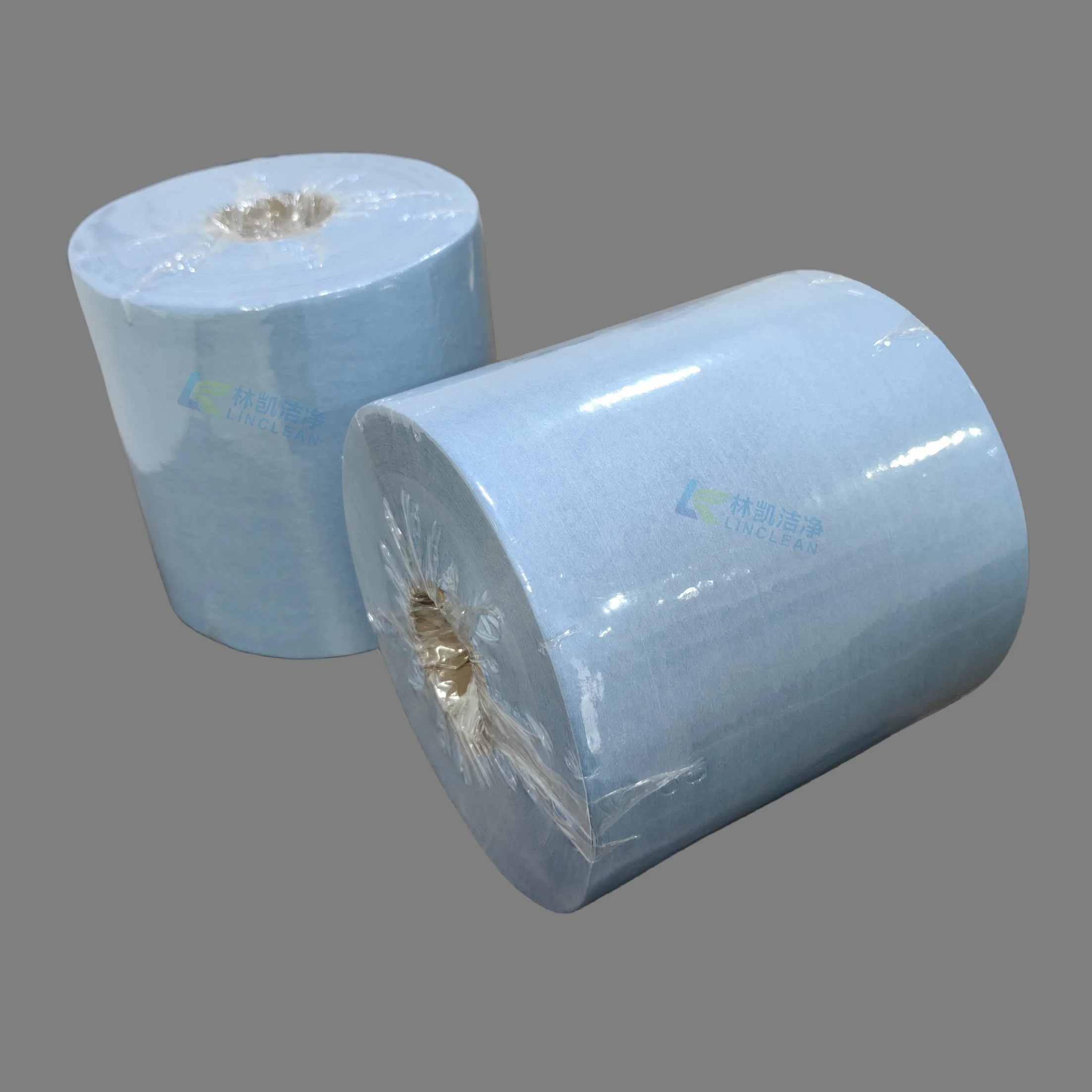 Industrial Rolls Wiping Disposable Blue Enhanced Cleanroom Paper