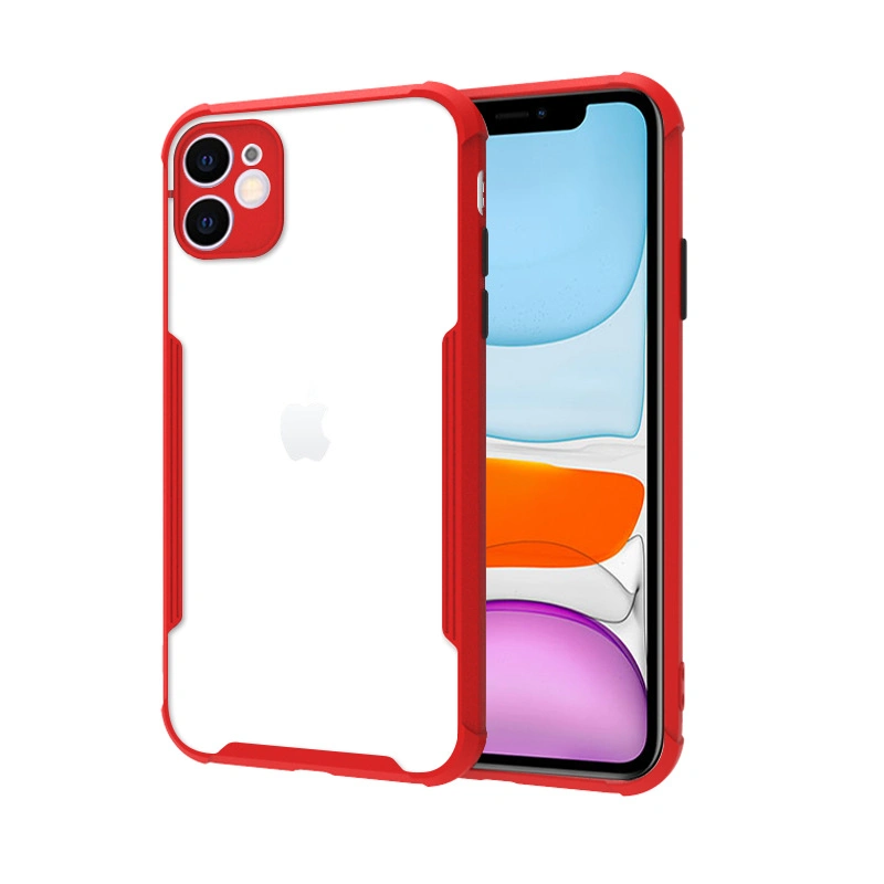 19 años de fabricación de caso 2 en 1 PC de TPU híbrido Fundas para teléfonos Clear Color Frame para iPhone 14 13 12 11 X Max xr 8 7 Plus Cover a prueba de golpes móvil Vaciado trasero