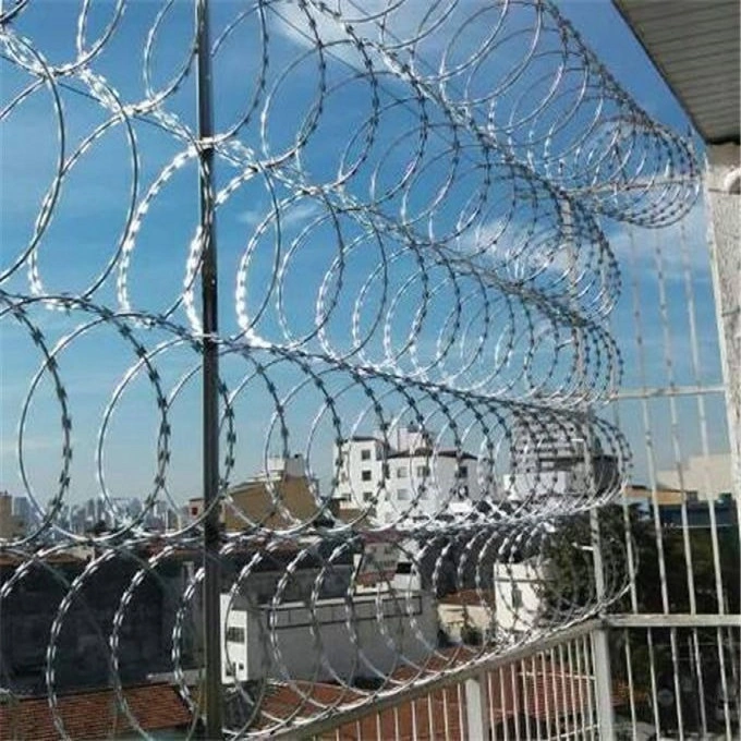 Galvanized Steel Razor Barbed Wire /Galvanized Pretend Razor Barbed Wire Construction Fence Barbed Wire