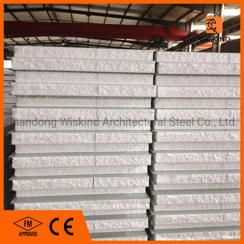 40mm-200mm Thickness EPS Polystyrene Steel Sandwich Insulated Panel