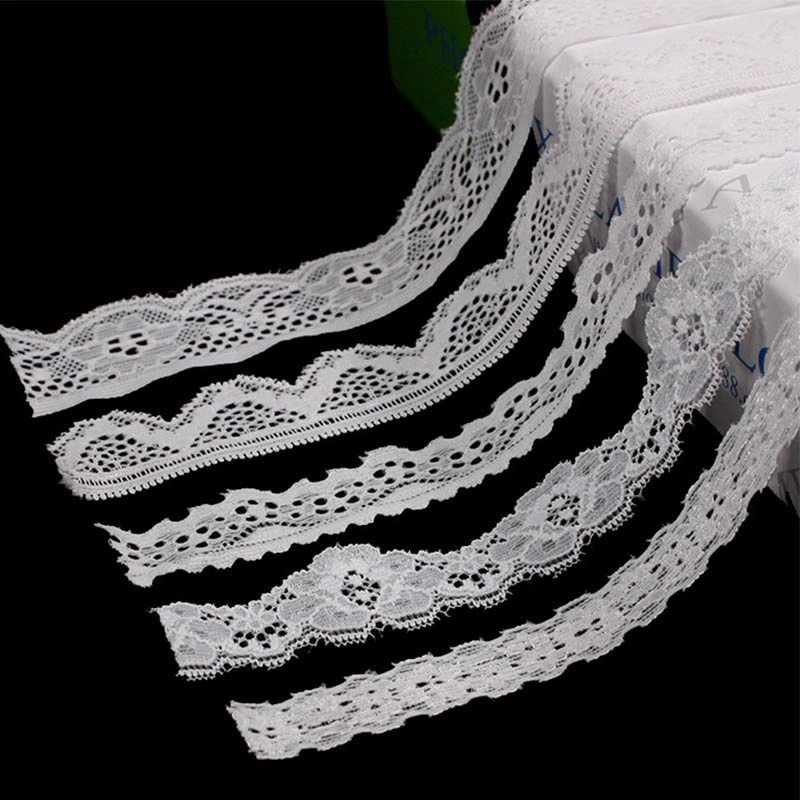 Apparel/Lingerie Accessories 1.8/6.8 Cm Elastic/Stretch Flower Narrow Lace Trim