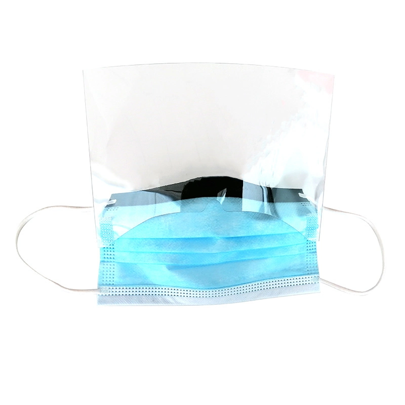 Adult Type Iir Medical Face Mask with Integrated Visor Face Mask with Transparent Plastic Shield Eyeshield Against Splash, Anti-Fog and Eye-Protective