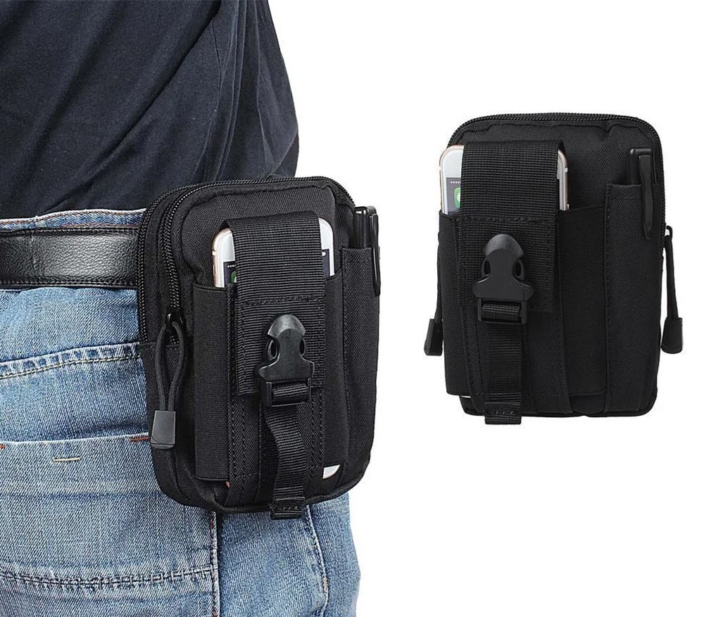 Bolsa tática Molle cinto abdominal bolso com célula Estojo para telefone