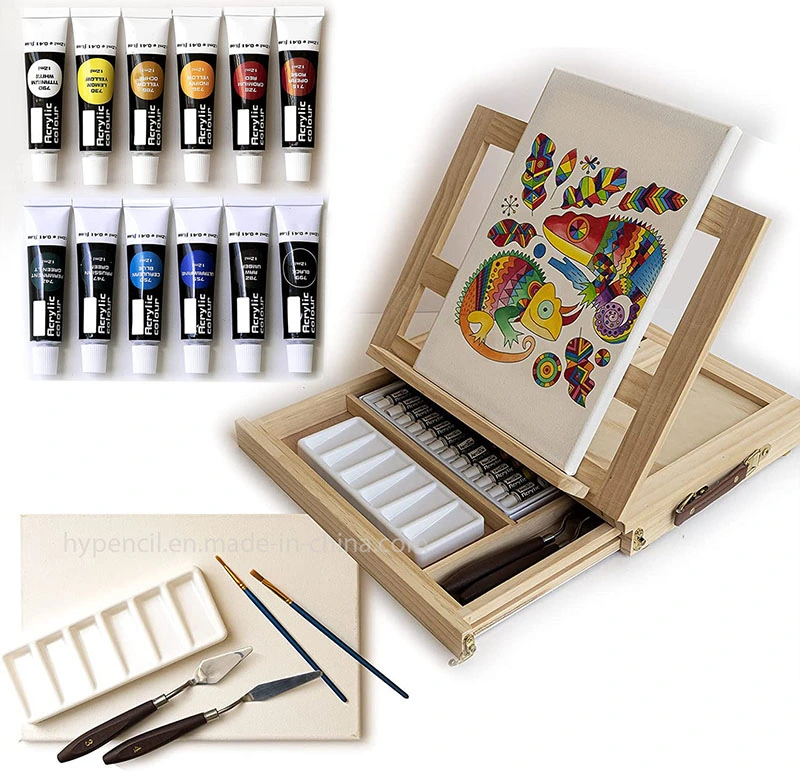 Art Supplies, 19PCS Tabletop Easel Painting Kit