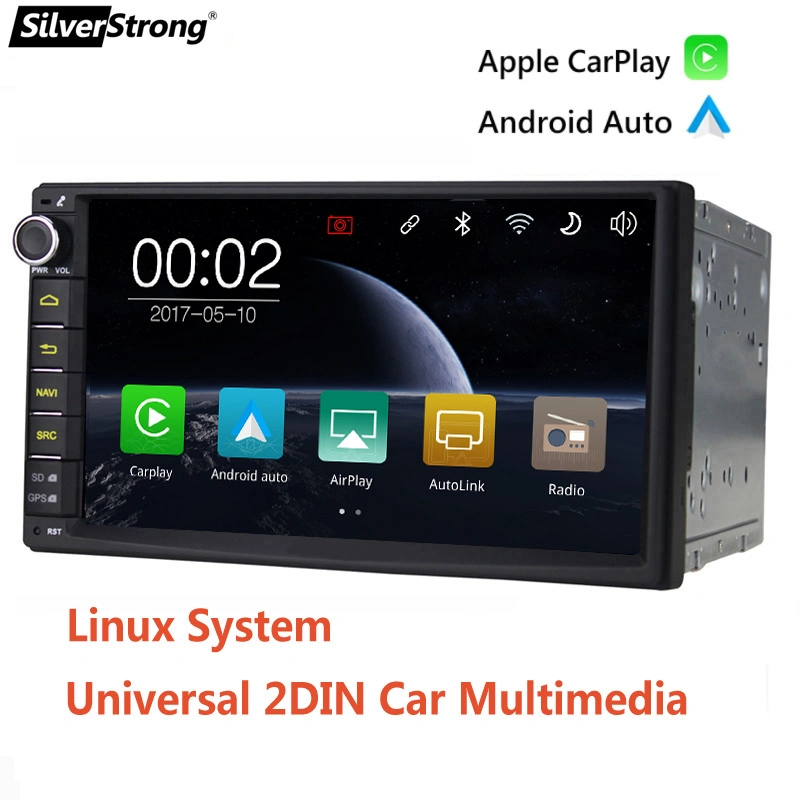 راديو السيارة لصوت فيديو متعدد الوسائط تلقائي وديو 7 بوصات نظام الملاحة GPS 2DIN Android 10