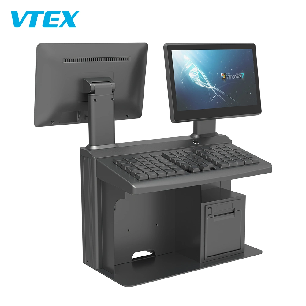 Супермаркет Counter Equipment Business Dual Screen Cash Register Machine