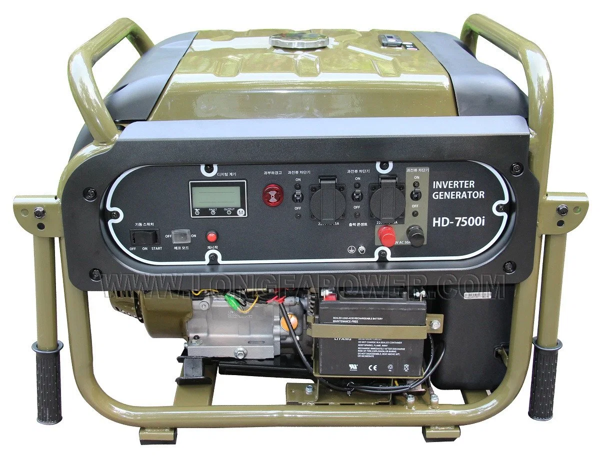 7.5kw 7.5 kVA 8 Kw 8.0 K 8.5kVA 8.5 Kw Kwt kVA 8500 W Watts Load Shorting Power Cut off Within 0.02 Seconds Miltary Rador Using Brushless AVR Gasoline Generator