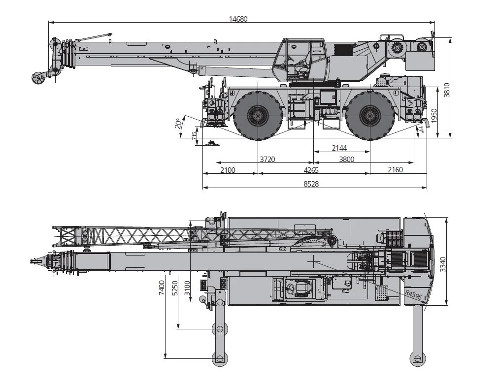 Src900c Grue tout-terrain Sany 90 tonnes Capacité de levage Basse température