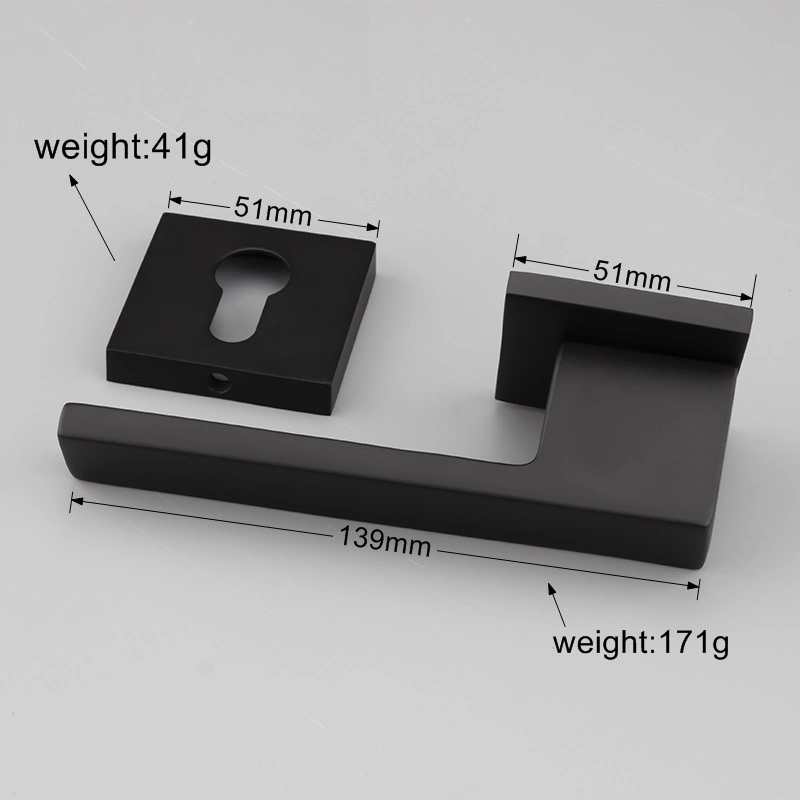 Schwarz Übertriff Beste Qualität Schlafzimmer Perfekte Technologie Platte Türgriff