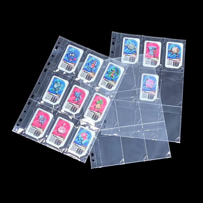 11 Holes 9 Pockets Side PP Transparent Card Holder Page for Jiaaole Card Storage