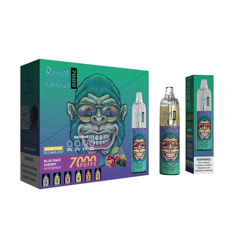 Atacado 56 Sabores Regulares Caneta Vape Descartável Randm Tornado 7000 Puffs