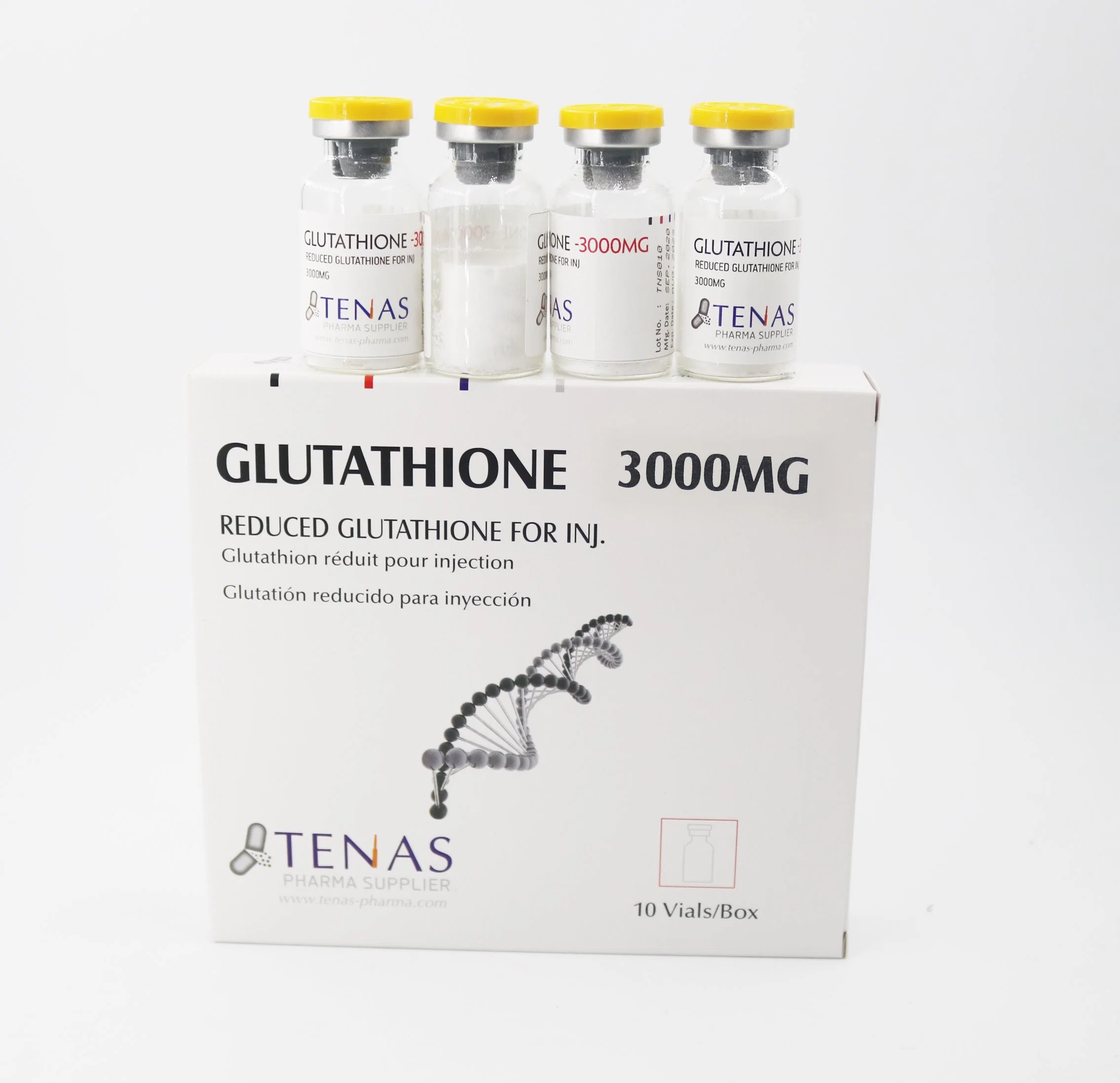 Anti-Aging и отбеливающих снижение Glutathione порошок для системы впрыска 3000 мг