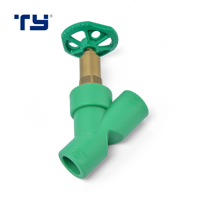 PPR Customize Plastic Water Y Stop Angle Balance Valve