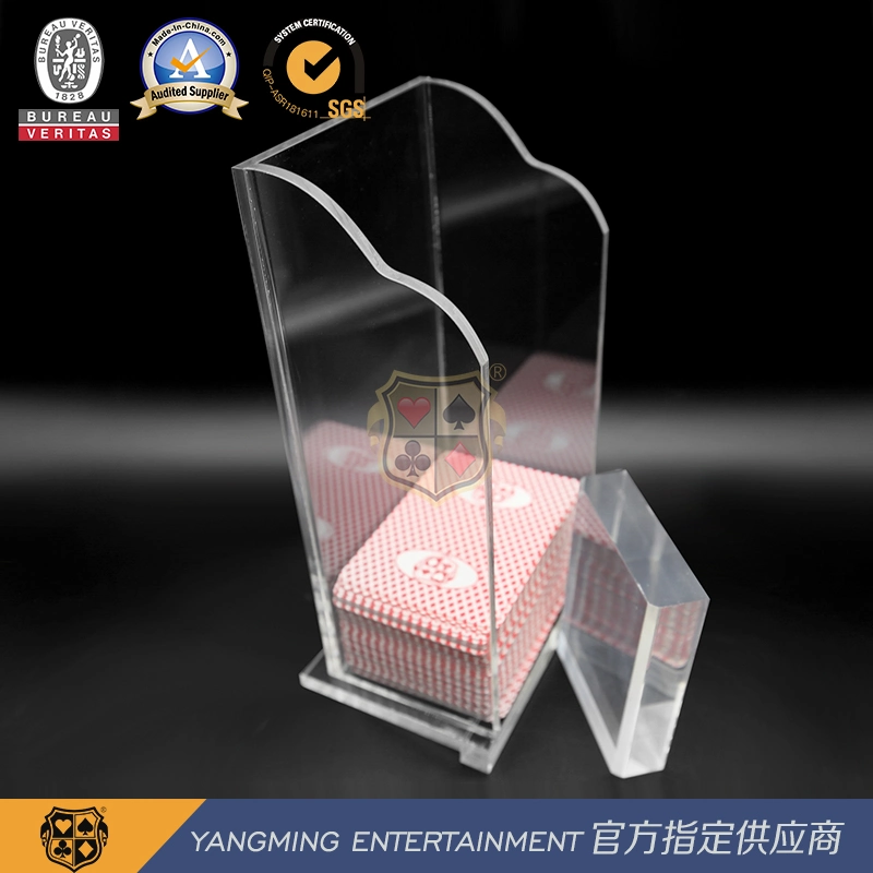 Full Transparent Thick Acrylic 8 Pairs of Poker Card Scrap Card Holder Special Table Holder for Poker Table Ym-PS01