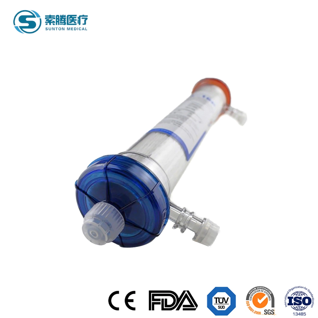Sunton bajo/alto flujo desechables Flux Hemodialyzer China Pes Pes hemodiálisis dializador fabricantes servicio centralizado de flujo de sangre bajo diálisis dializador