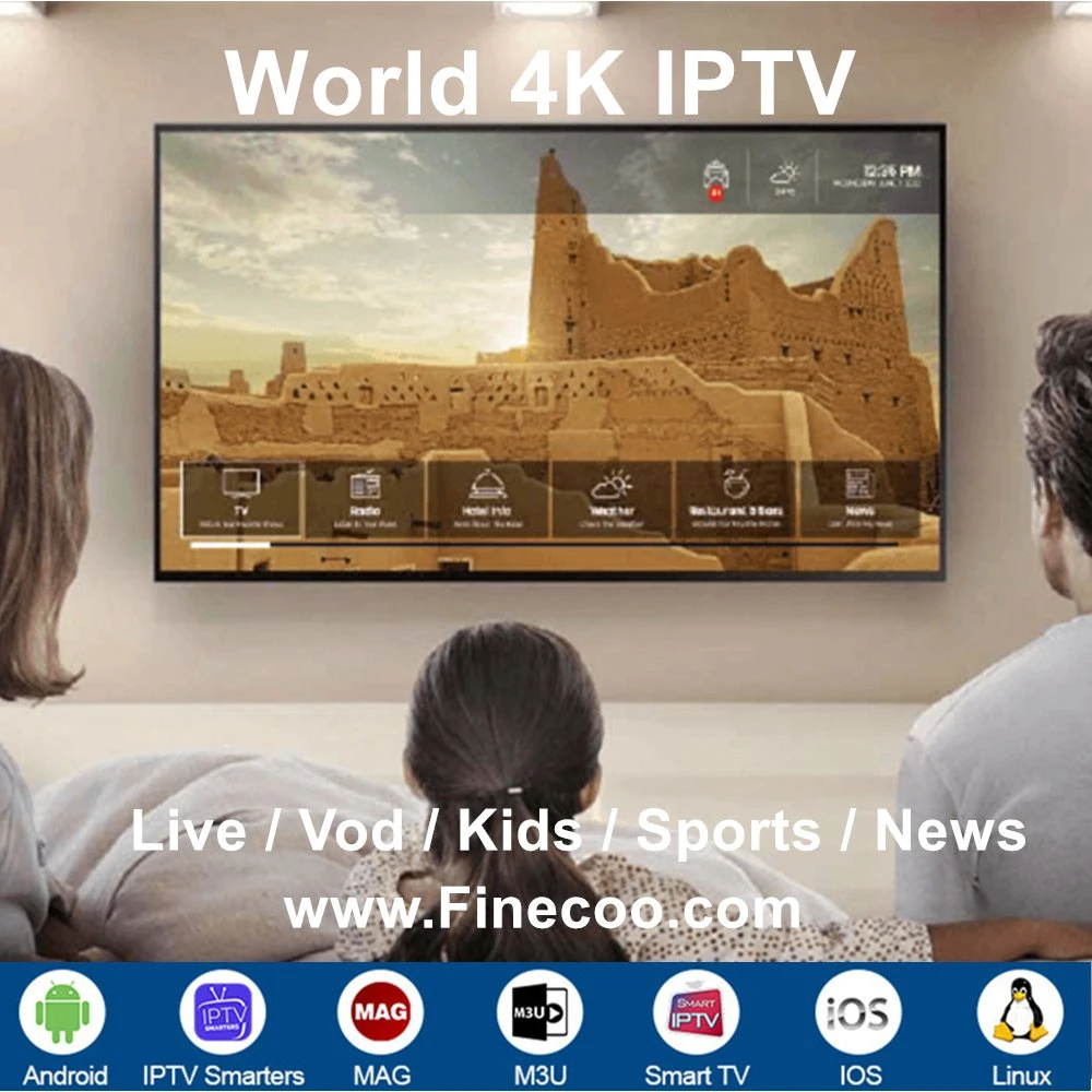 اشتراك IPTV، 4K World M3U، سنة واحدة، Android Linux iOS رمز Firestick