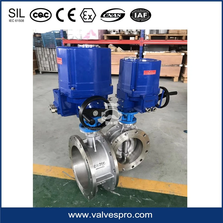 Industrial Electric Actuator Wafer Motorized Control Butterfly Valve D971X