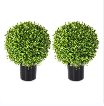 Plastic Artificial Topiary Boxwood Topiary Balls Ornamental Plants Tree for Indoor Decoration