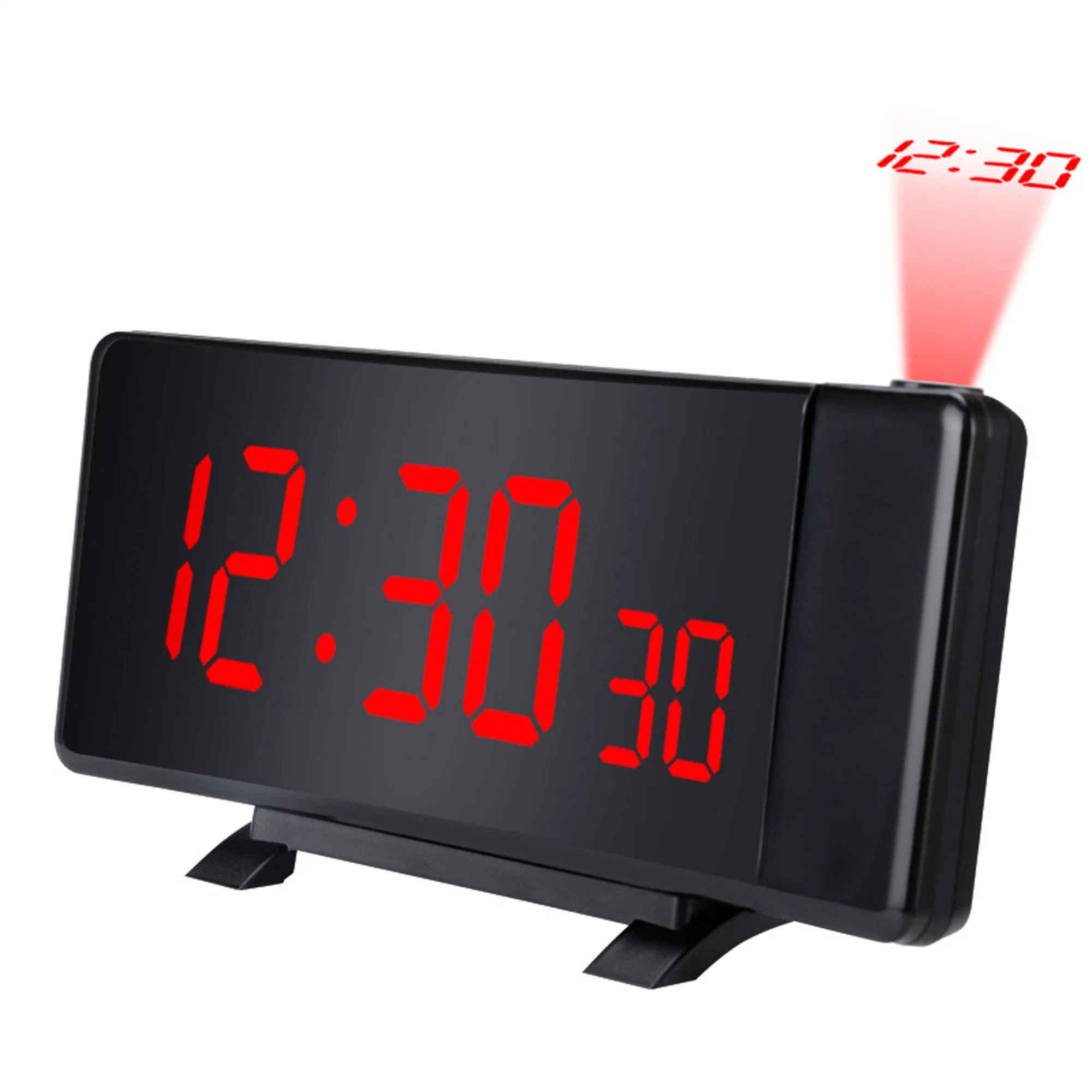 Bedroom Large LED Alarm Clock with Projection on Ceiling Wall Digital Projection Alarm Clock