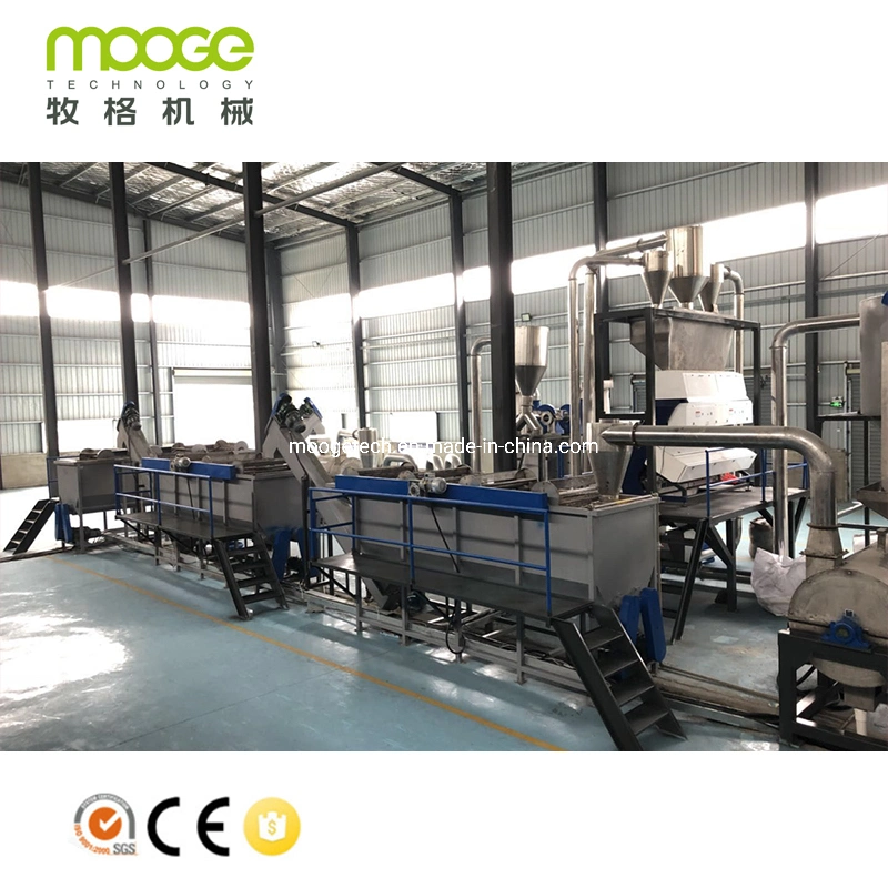 Food Grade Pet Bottle Recycling Plant / Plastic Bottle Washing Recycling Machine