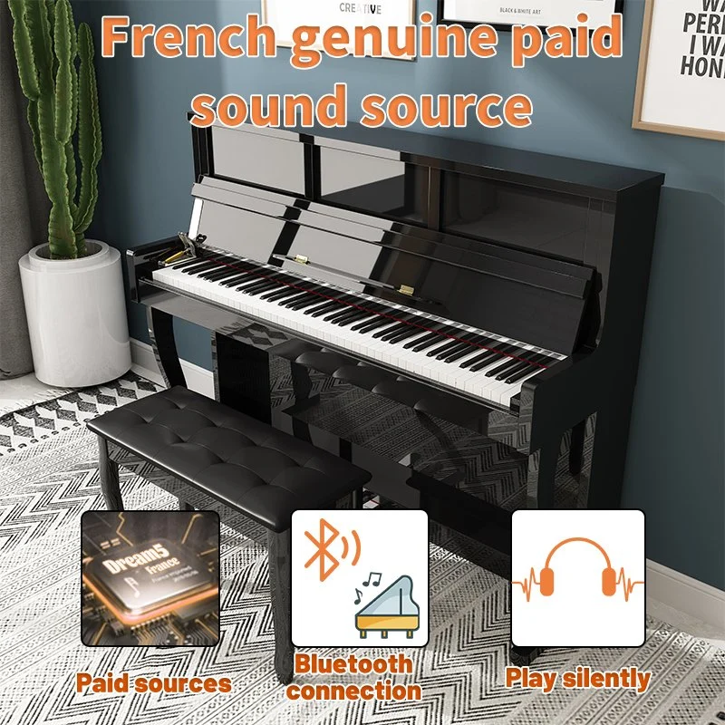 White Professional Soundtrack Instrument Upright Piano 88 Key Piano Custom Made Logo Piano Keyboard