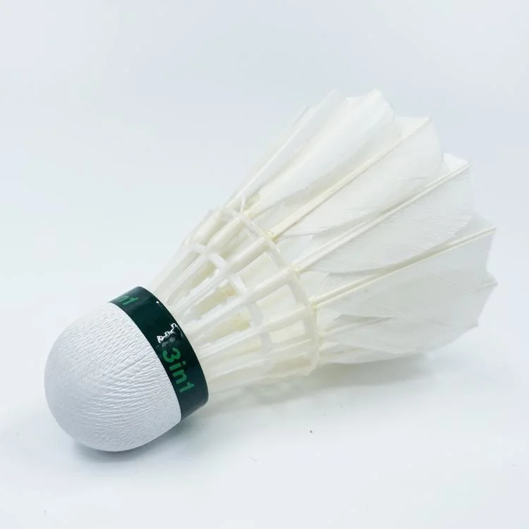 Fiber Cock Hybrid Shuttlecock 3in1 Natural Straight Feather Anyball Brand 333 Durable Badminton