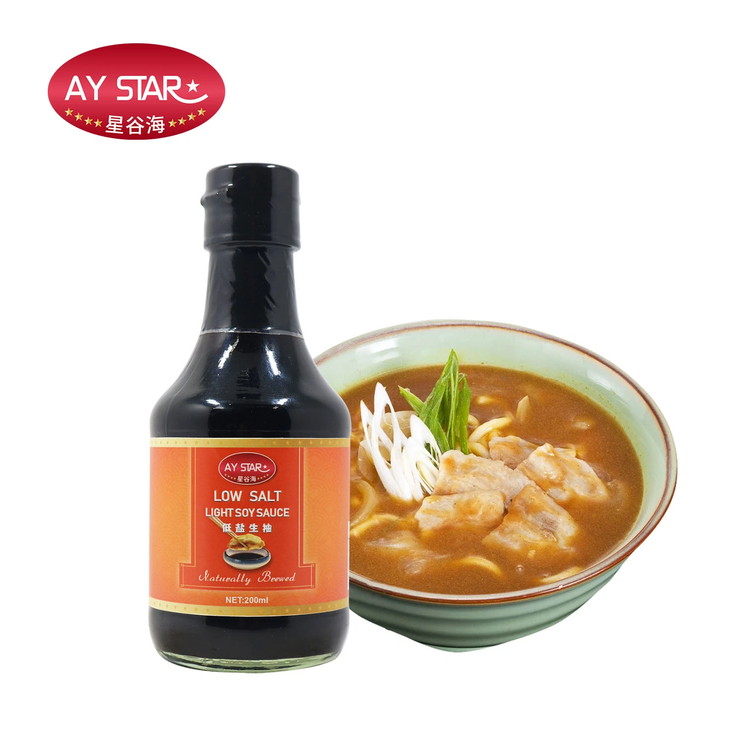 Ingrédients de cuisson supérieure fermenté Halal moins de sel la lumière de la Sauce de soja 500ml